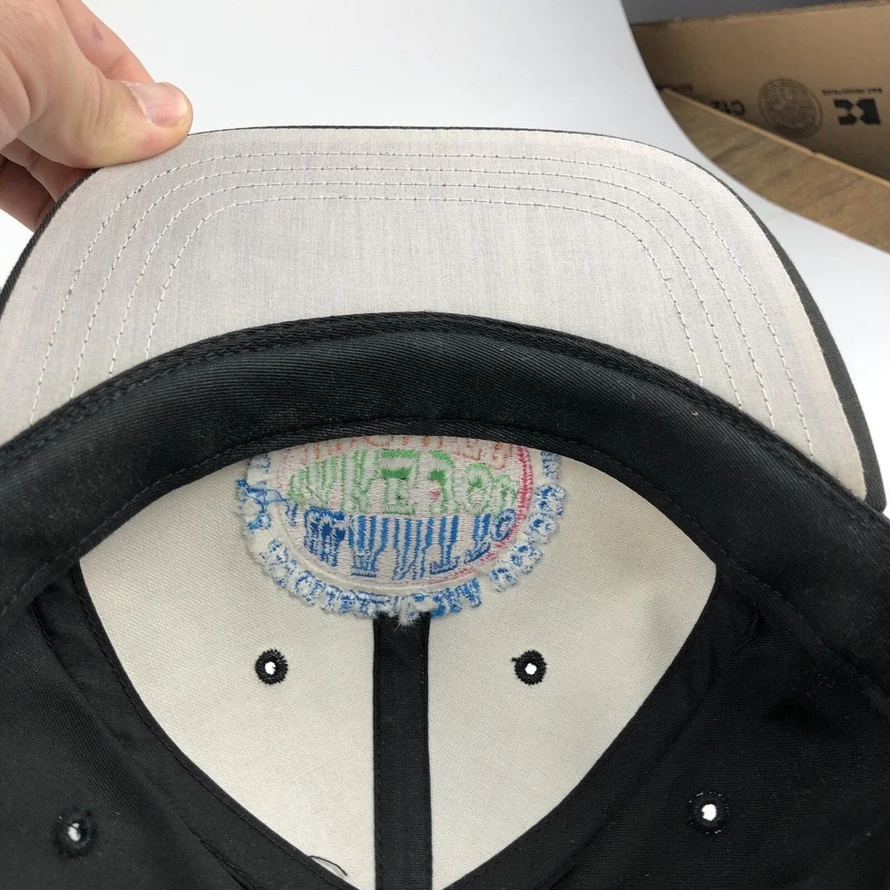 Vintage Rock N Roll Hall of Fame Hat Cap Snap Back Psychedelic Rap Tee 90s Y2K D
